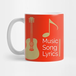 Music song and guitar Mug